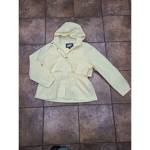 Lands End Yellow Lined Jacket Zip Women’s Size X LARGE 18 Vented Lands End